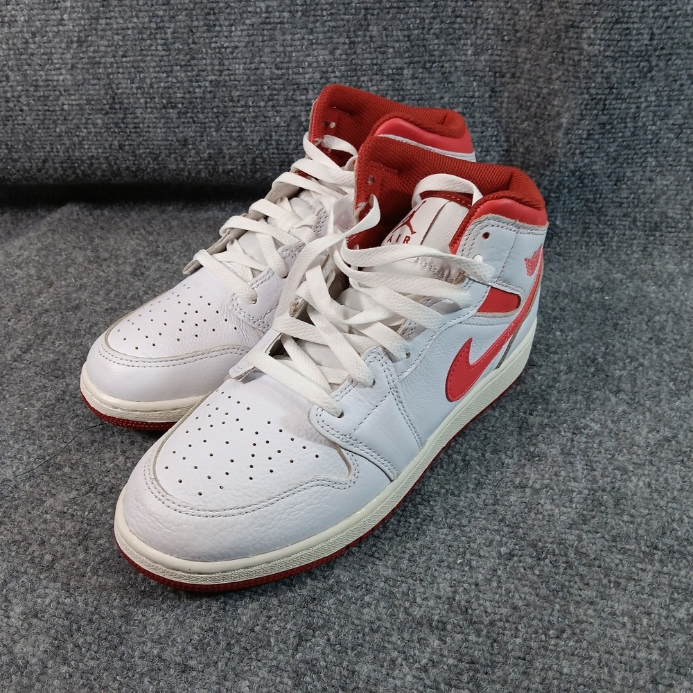 Nike Air Jordan 1 Mid GS 7Y Kids Jordan FJ3464-160 White University Orange Youth